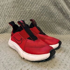 Boys Nike Red and Black Slip-On Sneakers